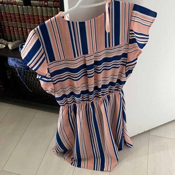 Dress with pink blue and white stripes - Picture 2 of 4
